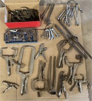 8+/- Vise Grips, Wrenches, Dies,