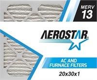 Aerostar 20x30x1 MERV 13 Pleated Air Filter, AC Fu