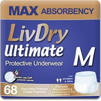 LivDry Ultimate Adult Incontinence Underwear, High