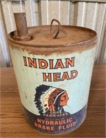 Indian Head Hydraulic Brake Fluid Can