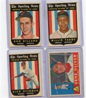 Lot Of 4 Topps Rookie Stars 1950’s