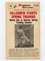 1960 Nu Baseball Hi-Lites #49 Killebrew
