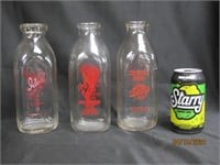 Vintage Quart Milk Bottles Ohio