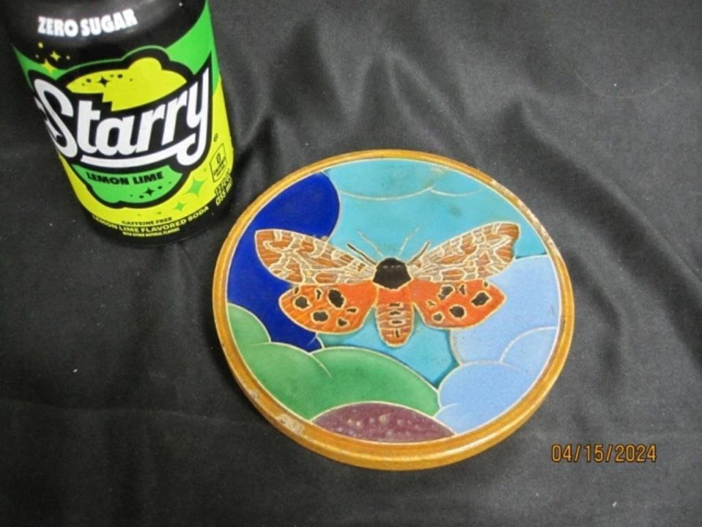 Majolica Butterfly Plate / Coaster