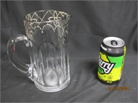 Heisey Silver Etched Glass Pitcher