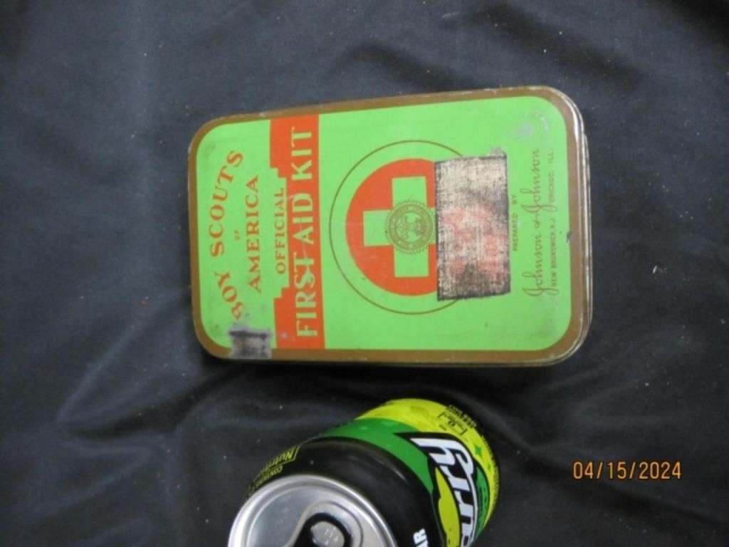 Vtg Boy Scout 1950's First Aid Kit