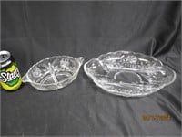 Heisey Rose Point Divided Dishes