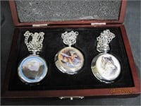 Eagle Deer Wolf Pocket Watches In Box