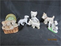Lot Of Mini Ceramic Dog Figures