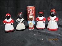 Lot Of Black Americana Salt & Peppers