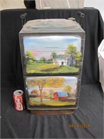 Vtg Large Hand Painted Cold Smoker