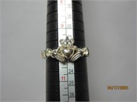 Sterling Ring S10 Heart + Crown