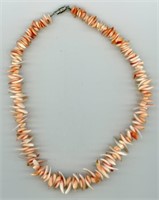 Necklace 18” Polished Coral Pink
