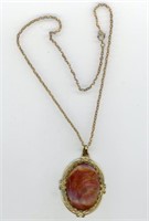 Necklace 18” Agate Pendant