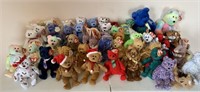 2 Large Ty Babies, 46+/- Beanie Babies