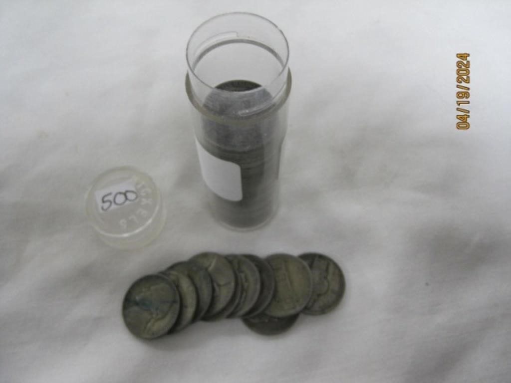 (40) War Nickels 35% Silver Roll