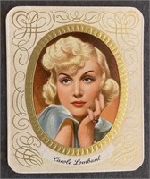 CAROLE LOMBARD: Embossed GARBATY Tobacco Card