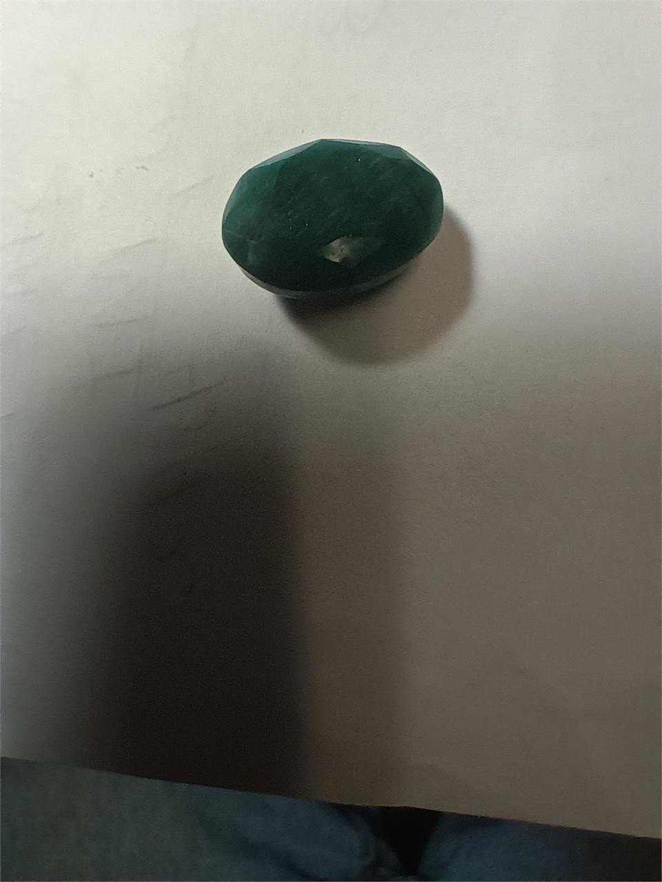 Cut & Faceted Brazilian Emerald Oval cut 12.4 ct