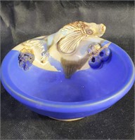 Art Pottery Figural Fish on Bowl