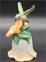 Porcelain Hummingbird & Flower Bell
