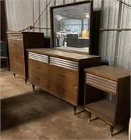 Dresser w/ Mirror, Nightstand, Chest of Drawers