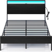 Bed Frame with USB Charging Station