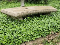 Curved Concrete Garden Bench, 2/2