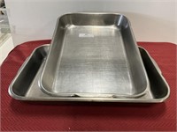 2 stainless steel cake pans