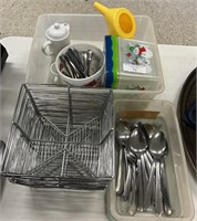 23 tablespoons & 4 wire baskets plus misc.