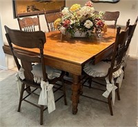 K - DINING TABLE W/ 6 CHAIRS (L1)