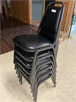 6 black 1” stack chairs ( most like new)