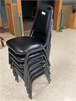 6 Black 1” stack chairs (most like new)
