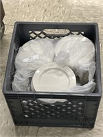 Approx 90 6” Dessert Plates in crate