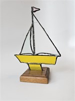stained glass sail boat