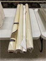 3 rolls 40” X 100’ Ivory table coverings