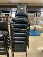 10-2” black stack chairs