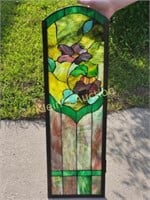 Vintage tiffany style stain glass Panel Beautiful!