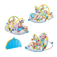 Yookidoo Baby Gym Lay to Sit-Up Playmat. 3-in-1 Ne