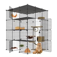 Eiiel Large Cat Cage, Cat Enclosures Indoor with B