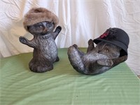 Raccoons and hats