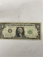 Barr note one dollar bill