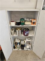 plywood cabinet & contents