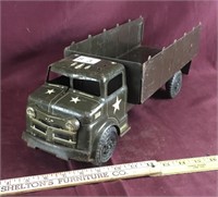 1950's Louis Marx Army Toy Truck, Pressed Steel