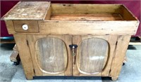 Wonderful Primitive Antique Pine Dry Sink,