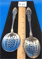 King Edward Sterling Tomato & Pierced Spoons