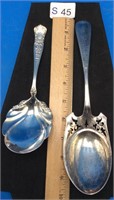 Antique Sterling Silver Vegetable Spoons