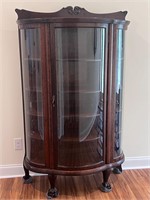 Bow glass curved glass curio cabinet