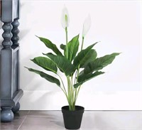 28 in. Real Touch White Artificial Plant