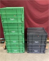 Six Heavy Duty Plastic Containers/tubs with