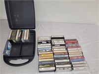 70’s and 80’s cassette tapes and carrying case